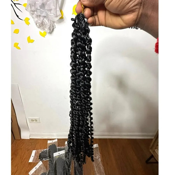 22” Water Wave Synthetic Crochet Hair For Passion Twists 7 Bundles - Picture 4 of 4